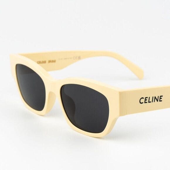 NEW Celine CL40197U 39A MONOCHROMS Light Brown Smoke Unisex Cat Eye Sunglasses - Picture 8 of 13